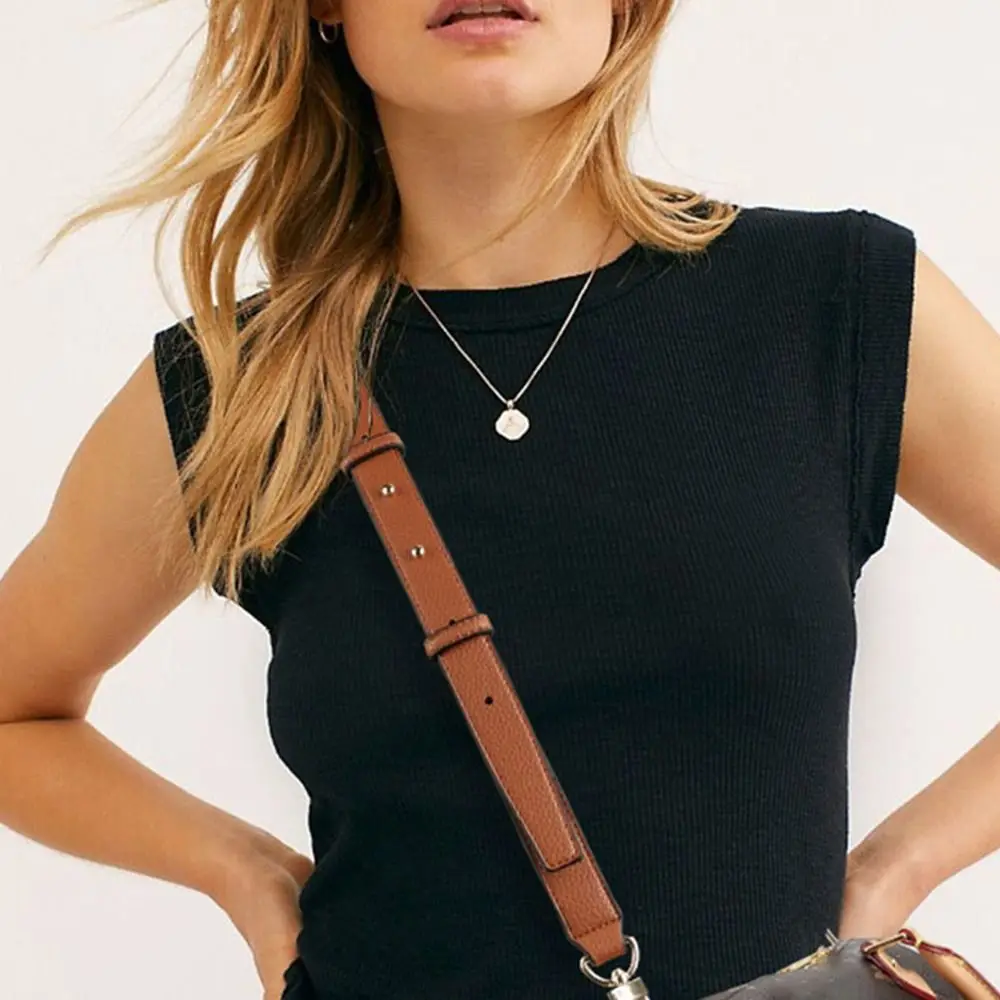 New PU Leather Leather Handbag Strap Wide Durable Shoulder Crossbody Strap Crossbody Bag Strap Crossbody