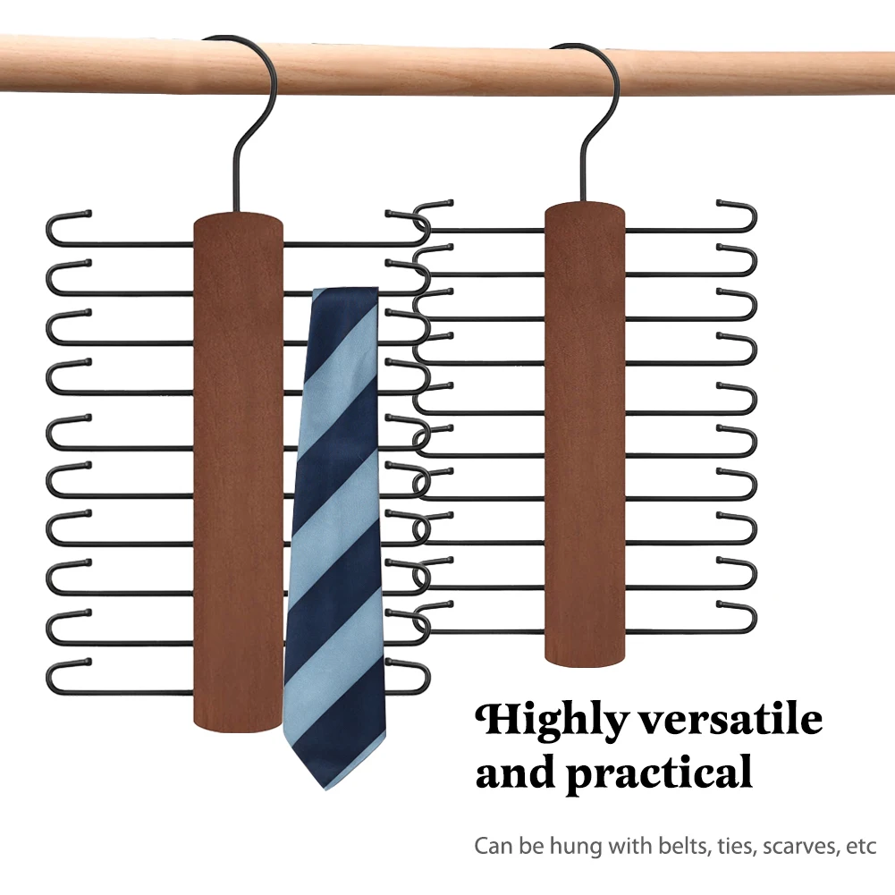 Cravatte appendiabiti 20 Bar sciarpa di seta cintura Organizer Rack armadio portaoggetti in legno appendiabiti per uomo cintura cravatta camera da