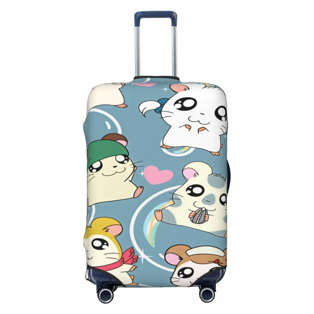 Hamutaro Suitcase Cover Cruise Trip Protector Holiday Useful Luggage Supplies
