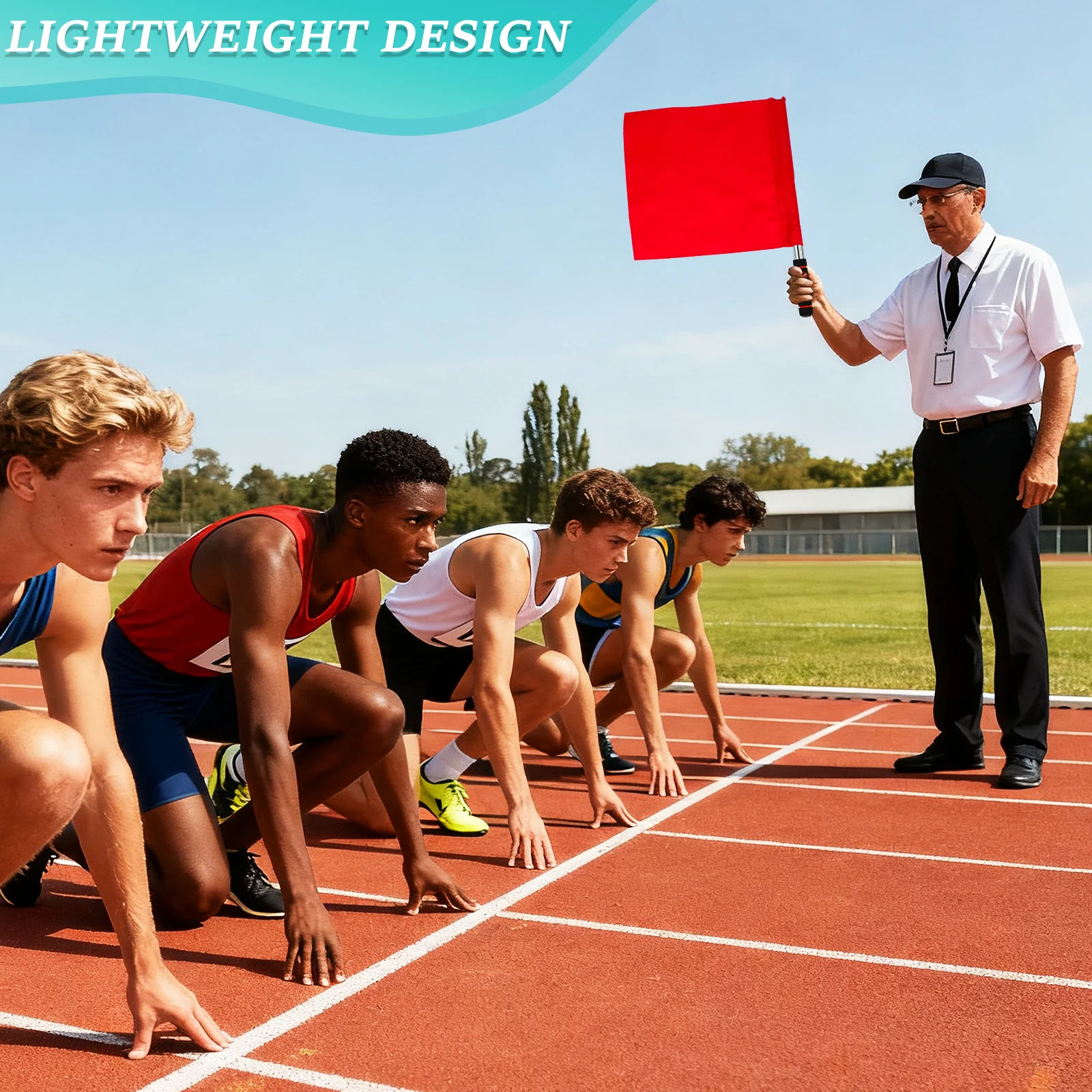 

2 pcs Flags Signal Referee Tools For Sports Match Competition Lightweight Bright Challenge Flag Volleyball Line Judge