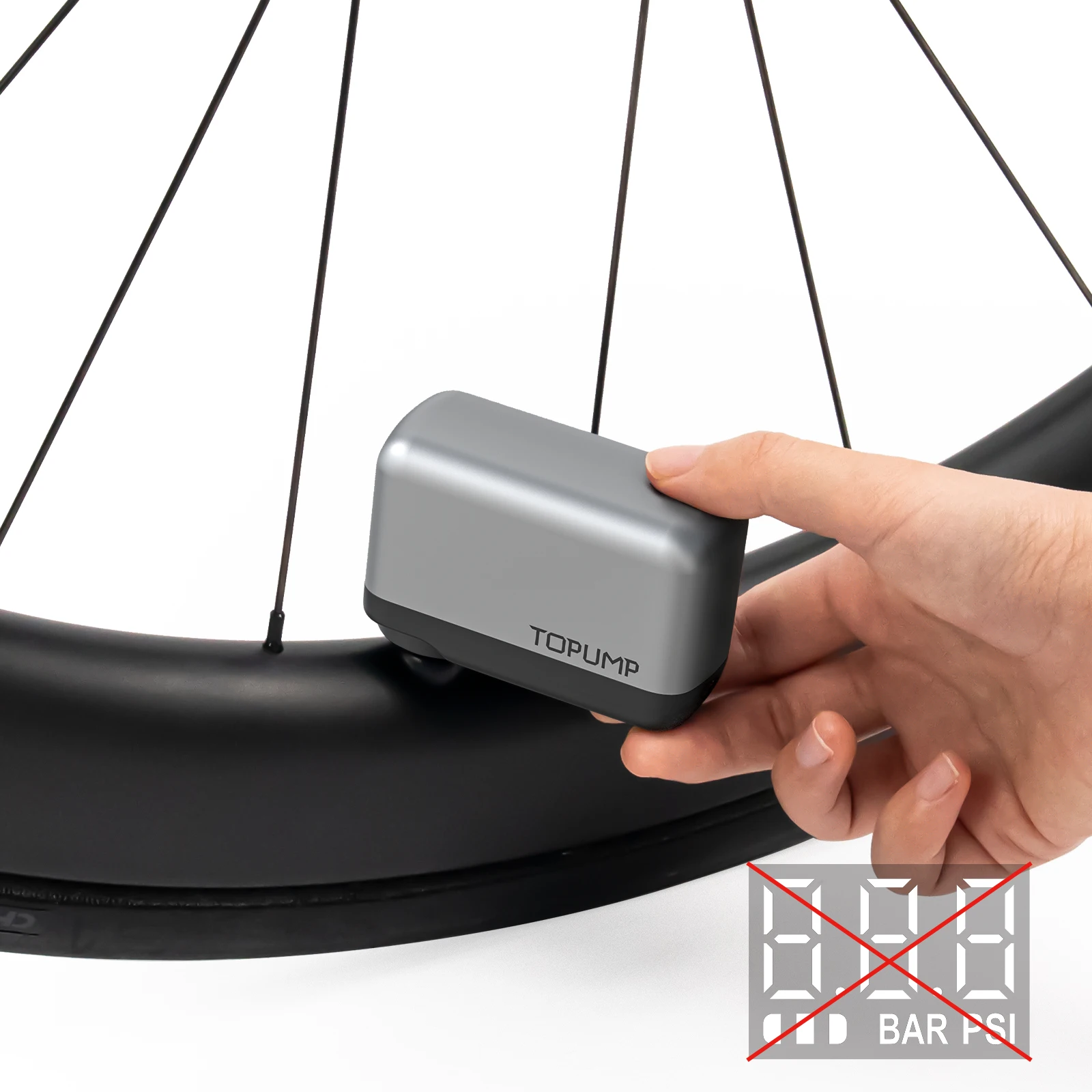 TOPUMP TB2 Mini-Fahrradpumpe, Tragbare Elektrische Fahrradpumpe, Ultra-Kleine 120PSI Akku-Fahrradpumpe, Automatische Abschaltung, Presta & Schrader