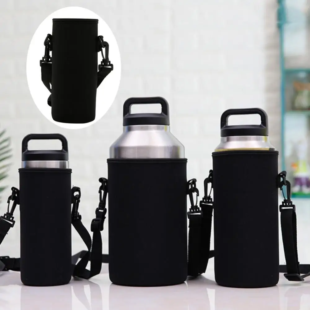 18/36/64oZ Water Bottle Carrier Insulated Cup Cover Bag Holder Pouch With Strap Sports Bottle Insulator Sleeve Tumbler Bag Cover