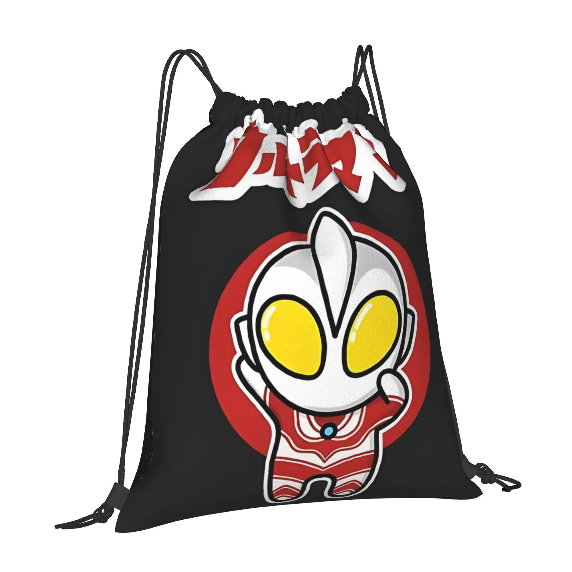 gym Pouch Ultraman Jack Chibi Style Kawaii  Drawstring Bags Shopping Unisex Storage Organize Bundle Pocket Rope Bag
