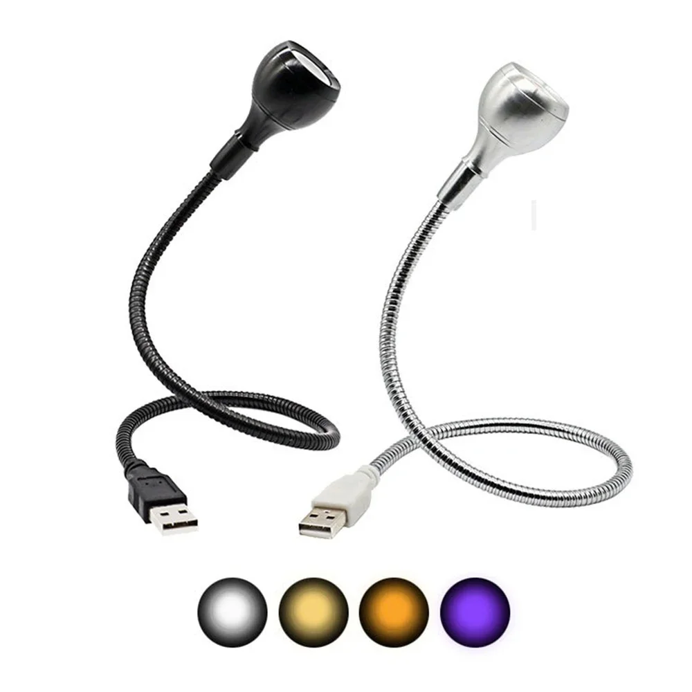 LED Book Light USB Powered 3W Gooseneck Portable Night Light Suitable for Power Banks, Computers, Laptops, and Desktops