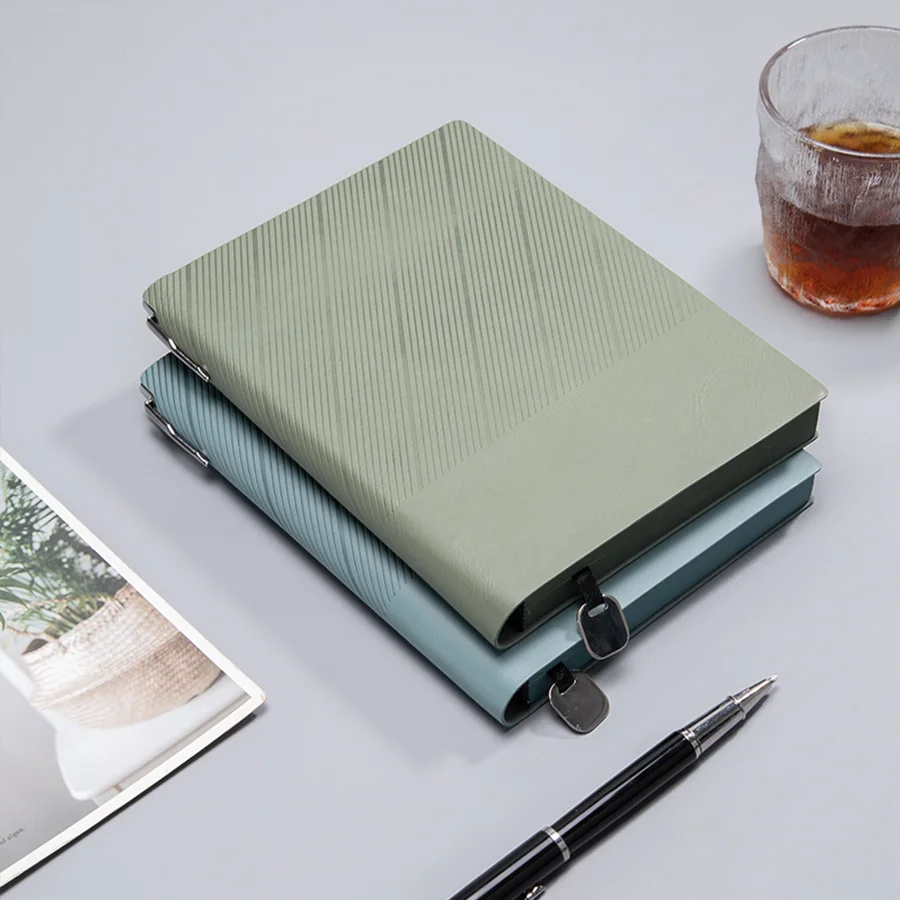 دفتر ملاحظات من نسيج قطني طويل الحرفي - دفتر رسم مقاس A5 مع غطاء من الكتان المزخرف