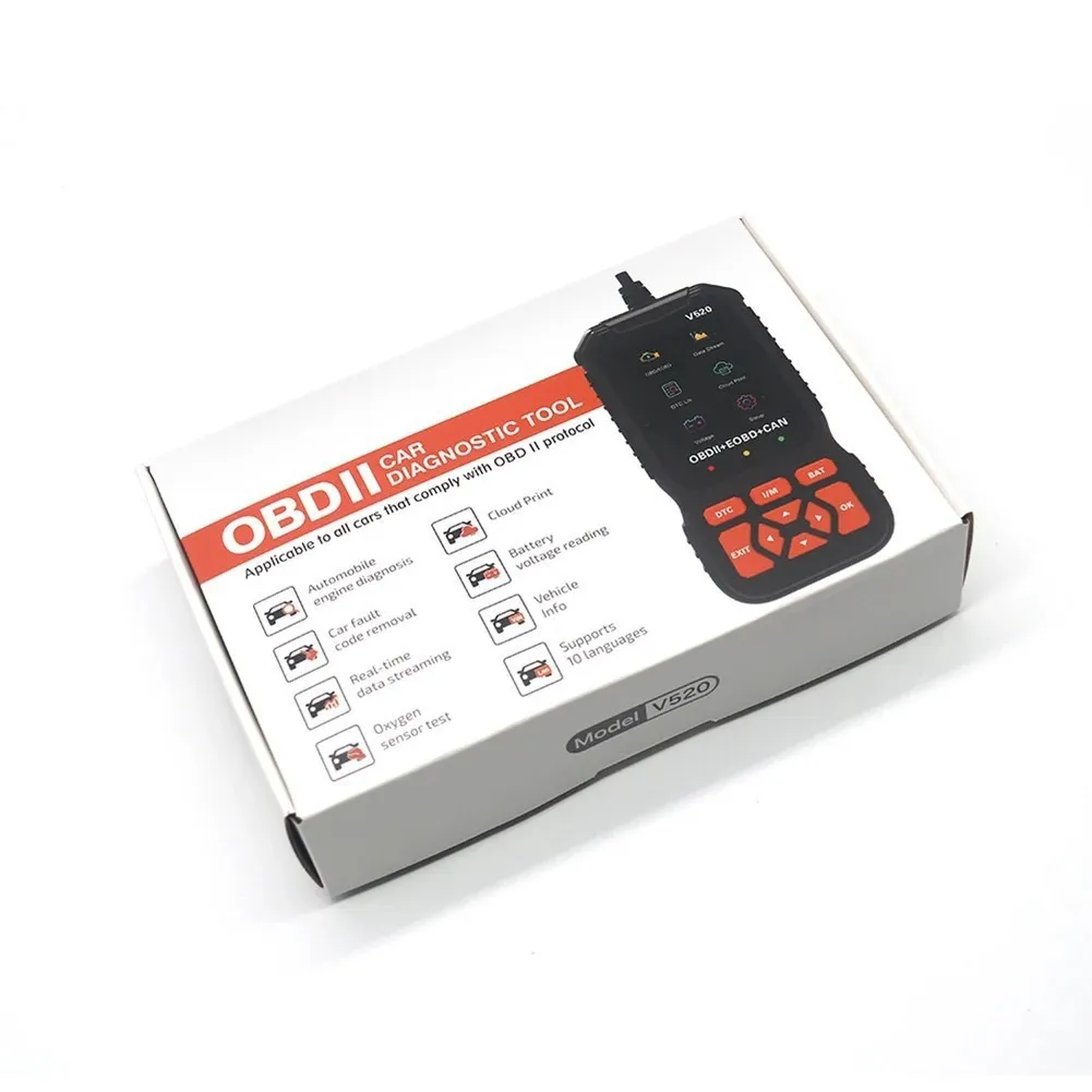 

OBD2 Scanner V520 OBD Code Reader Diagnostic Tool Car Engine Light Automotive Tools Professional OBDII Scanning Tool for Cars
