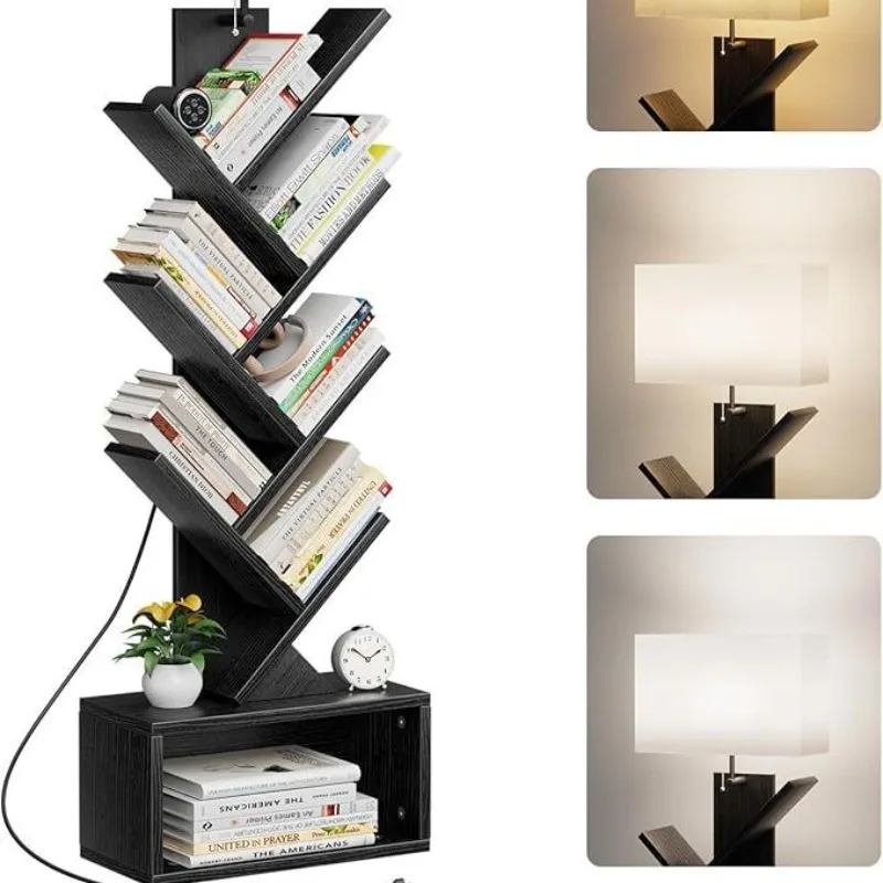 Bookshelf Floor lamp 6th floor shelf Tree storage lamp Source factory bookshelf