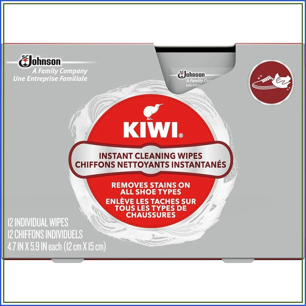 Instant Shoe Cleaning Wipes, 12 Individually Wrapped, Portable Stain Remover for All Shoes