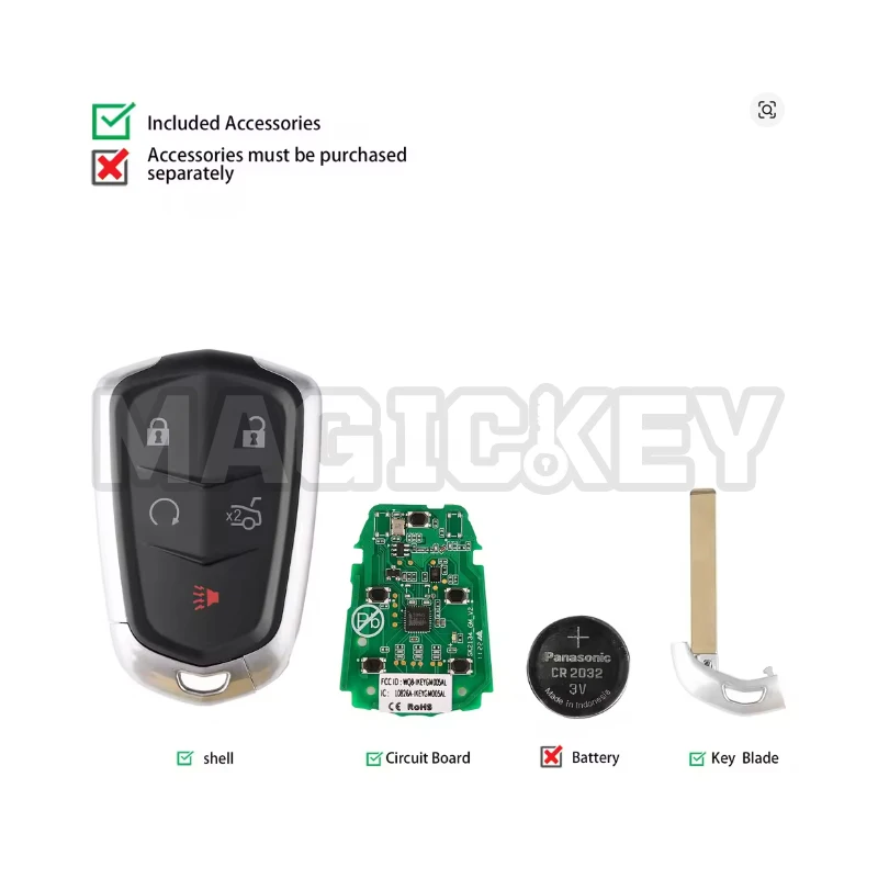 1PCS AUTEL IKEYGM005AL GM005AL FOR GM-FOR Cadillac 5 Buttons Smart Universal Key