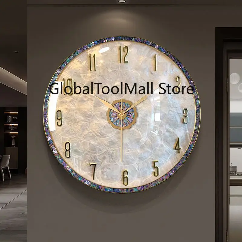 LighShell Wall Clock 2025 High-end Sense Creative Wall Clock Hanging on the Living Room High-end Atmosphere 36cm