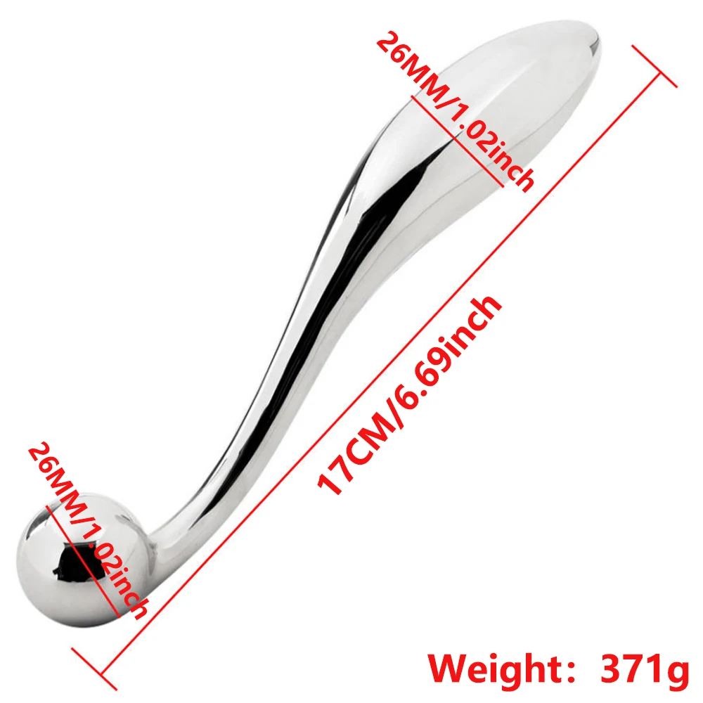 Stainless Steel Double Dildo G Spot Anal Beads Butt Plug Metal Fake Dildo Anal Plug Sex Toys For Male Female - Image 6