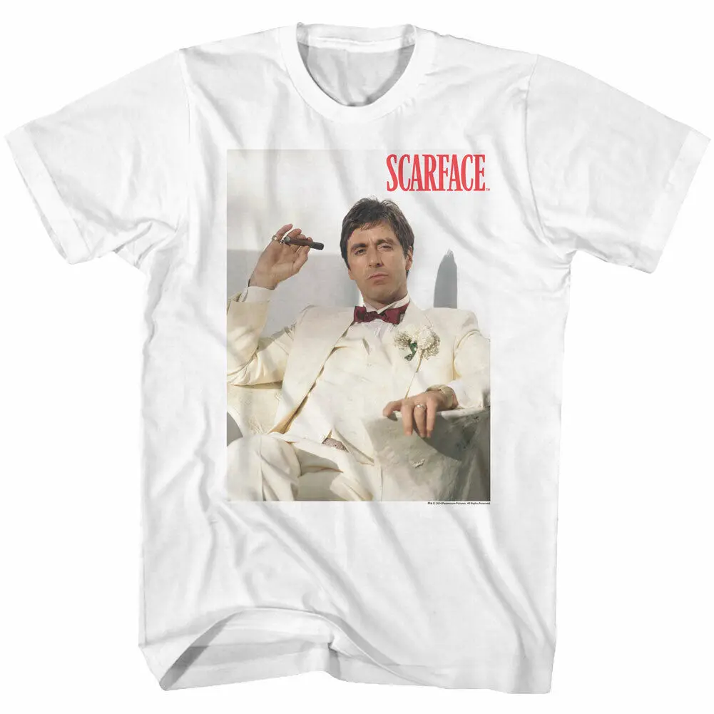 

Scarface Movie Tony Relaxing In Tuxedo With Cigar Men's T Shirt Cuban Mafia