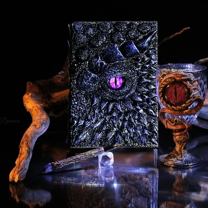 3D Dragon Eye Embossed Journal Vintage Embossed Notebook Embossed Writing Journal For Dragon Lovers Hardcover Travel Notepad