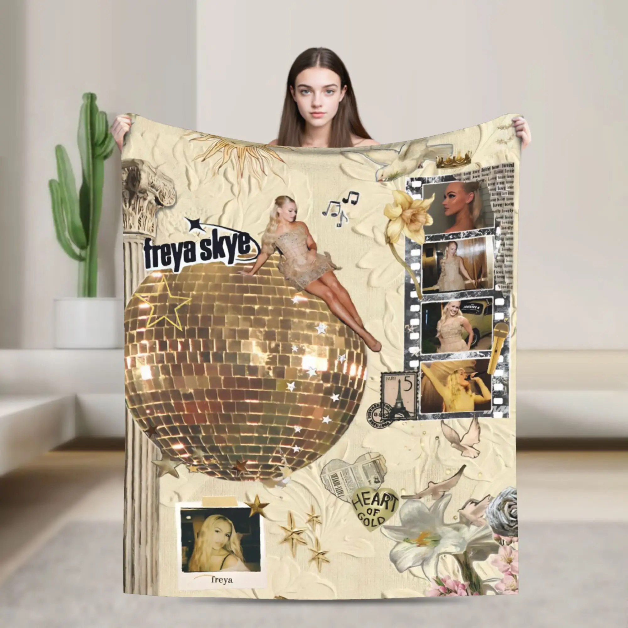 Freya Skye Blanket Quality Super Soft  Throw Blanket Winter Decorative Couch Chair Novelty Bedspread