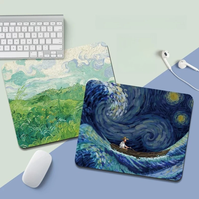 Van Gogh Oil Painting Creative Art Mouse Pad Gaming Laptops Mousepad Gamer Carpet Keyboard Mat Desk Protector Cartoon Mousepads