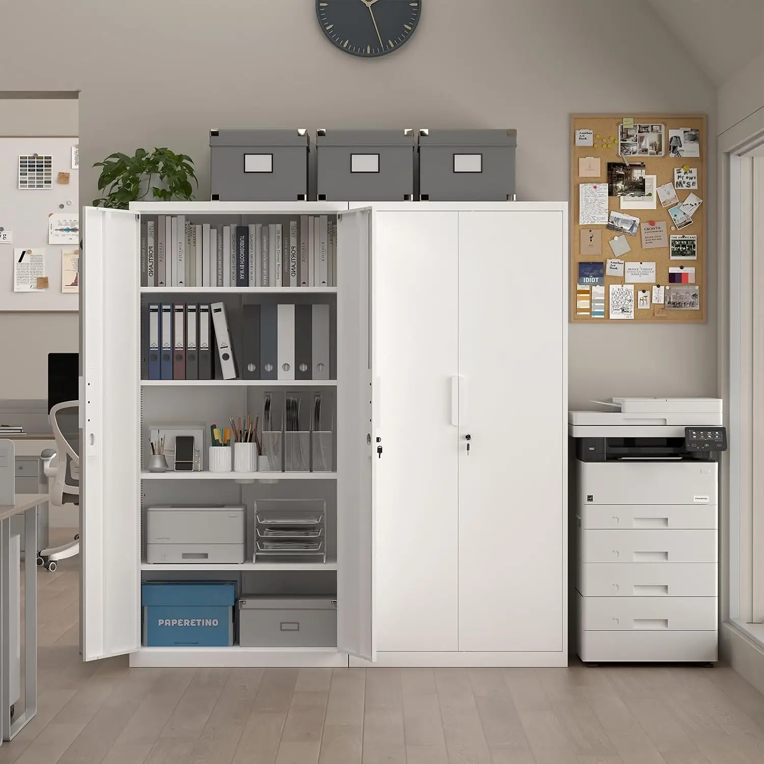 Metal Storage Cabinet with Lock, 72