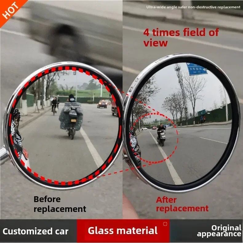 Suitable for Honda Cub CC110 Fit 5Vespacoco modified large field of view rearview mirror ultra-wide-angle convex mirror