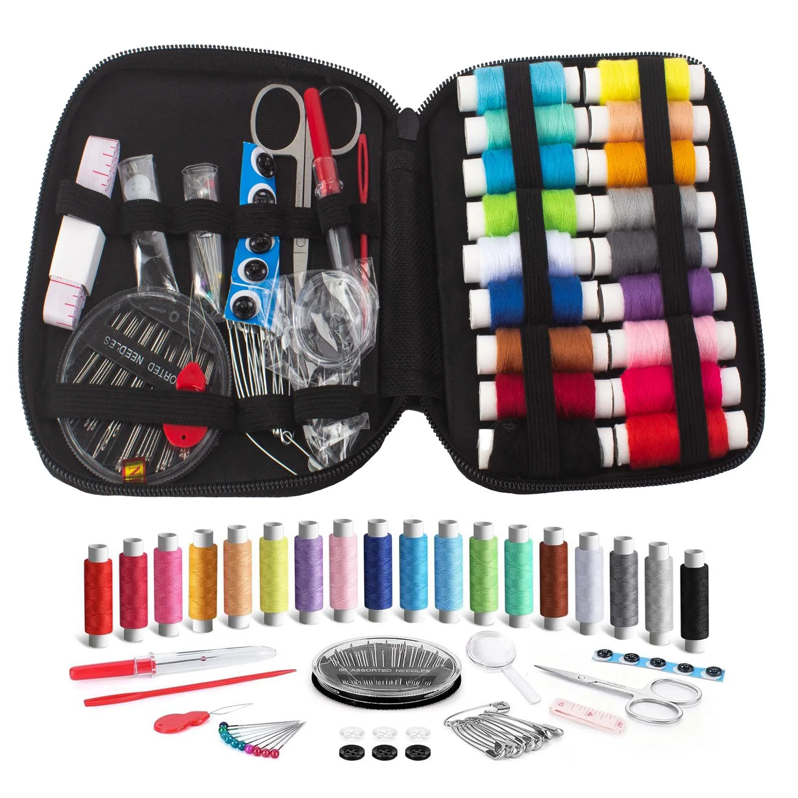 Portable Mini Jewelry Making Tool Kit with Needles Pins Accessories for DIY Handmade Jewelry Craft Design and Repair
