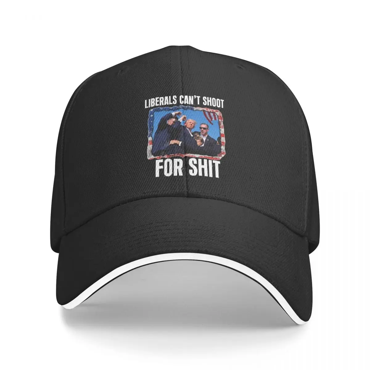 Liberals Can't Shoot America Adjustable Hat Spring Golf Cap Men's Women's Trump Fight 2024 2024 Baseball Cap New Outdoor Hats