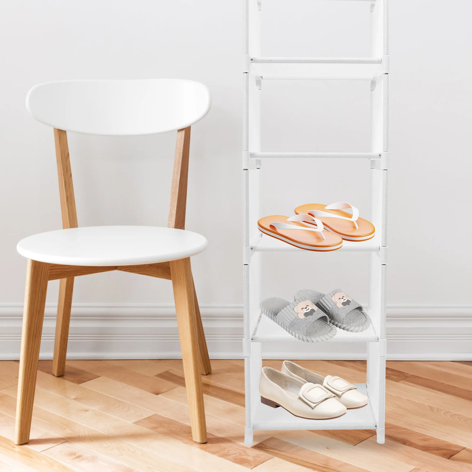 

Foldable Shoe Rack 6-Layers Space Saving Shoe Organizer Stand Shoes Storage Shelf Entryway Shoes Storage Stand