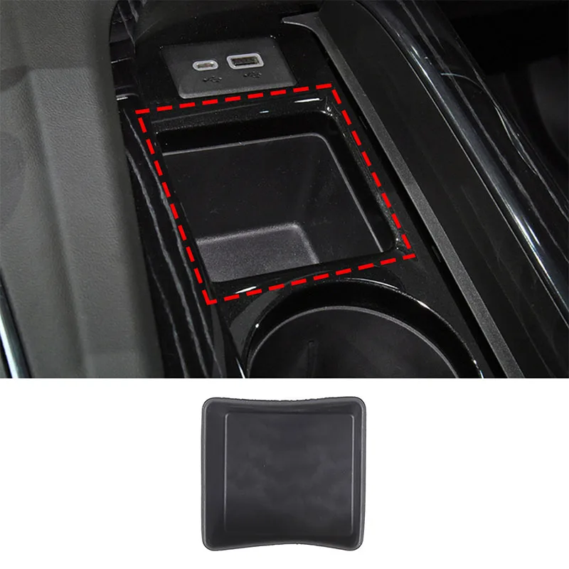 

For Cadillac Escalade 2021-2023 TPE Black Car In The Control Storage Box Mobile Phone Storage Box Car Accessories