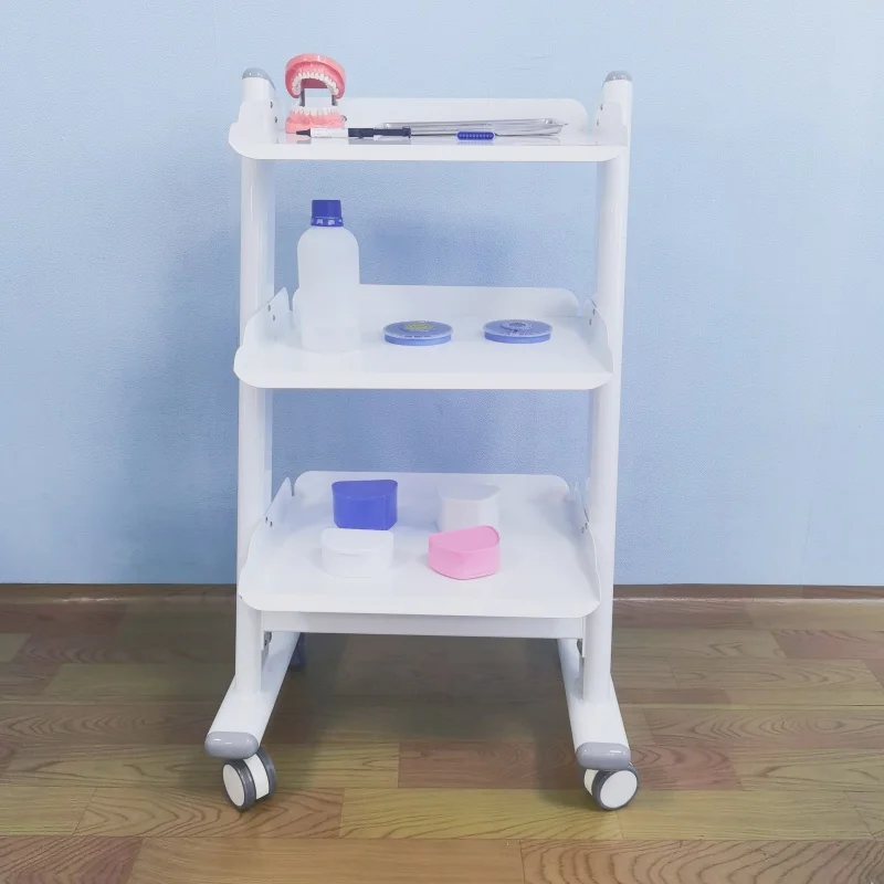 3-layer Economical and Convenient Salon Trolley for Beauty Salons Stainless Steel Mobile Tool Cart