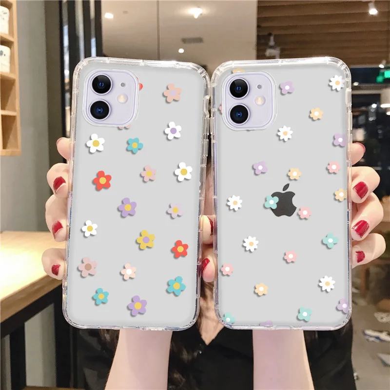 Clear Phone Case For iPhone 15 Case iPhone 13 14 11 12 15 Pro Max 12 13 Mini XR X XS Max 7 8 Plus SE Shockproof Love Heart Cover