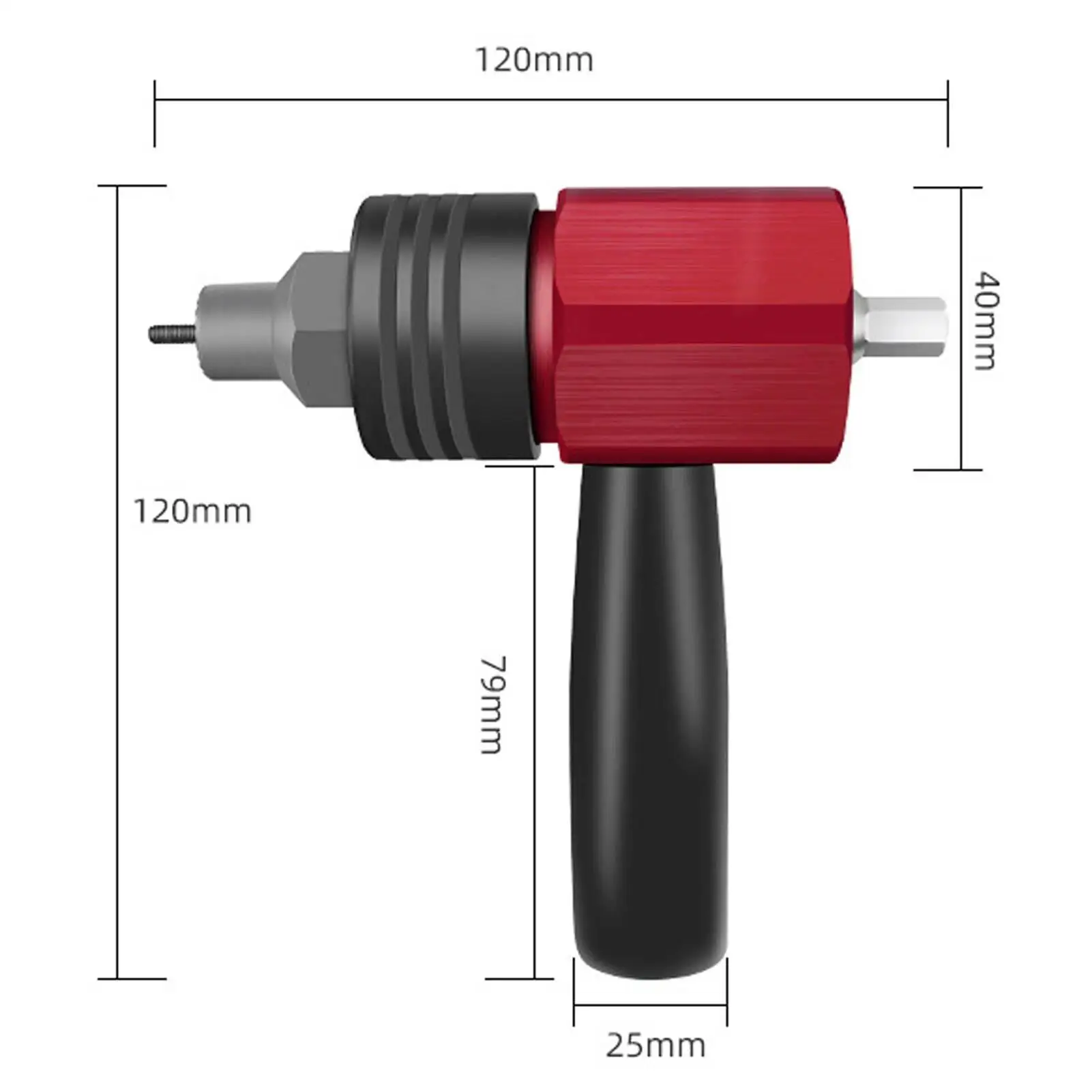 Adaptateur de perceuse à écrou à riveter économe en main-d 'œuvre, outil de rivetage efficace, tuyaux M3 figuré, M5, M6, M8