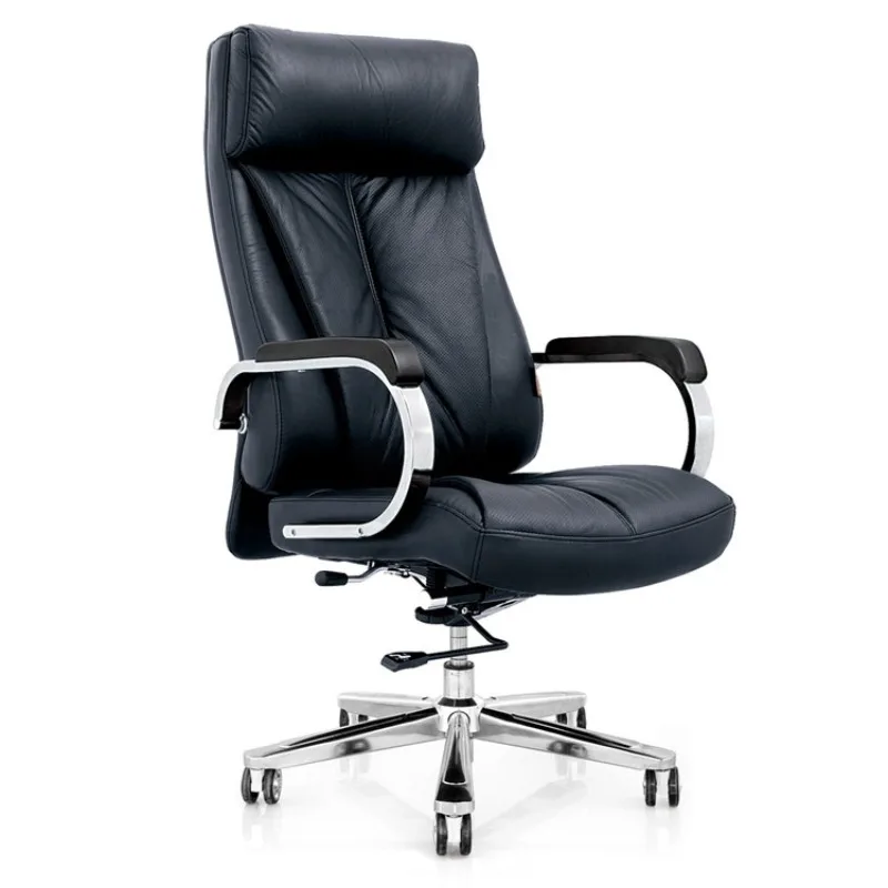 

Direct sales High-end staff meeting Home modern fashion aluminum alloy five-star foot office turning leather chair seat