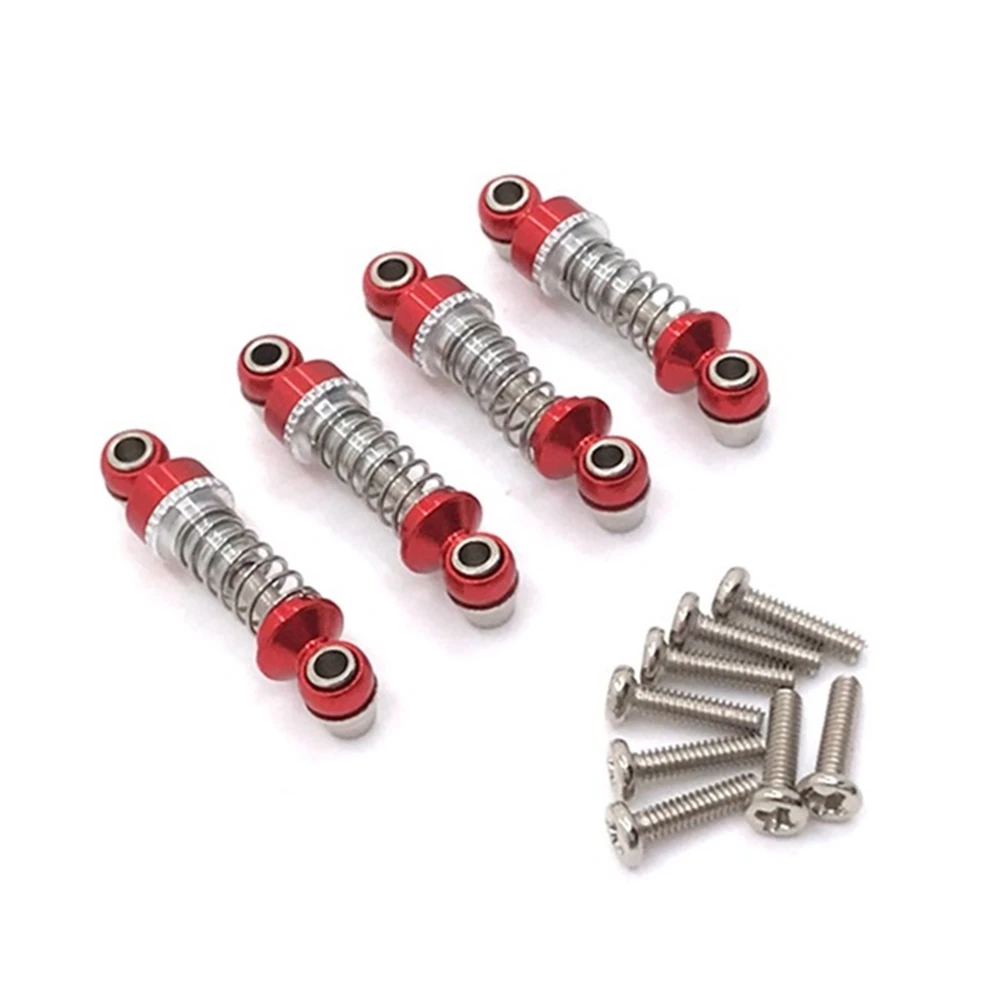 4Pcs Metal Damper for 284131 K969 K979 K989 K999 P929 P939 1/28 RC Car Upgrade Parts,Red