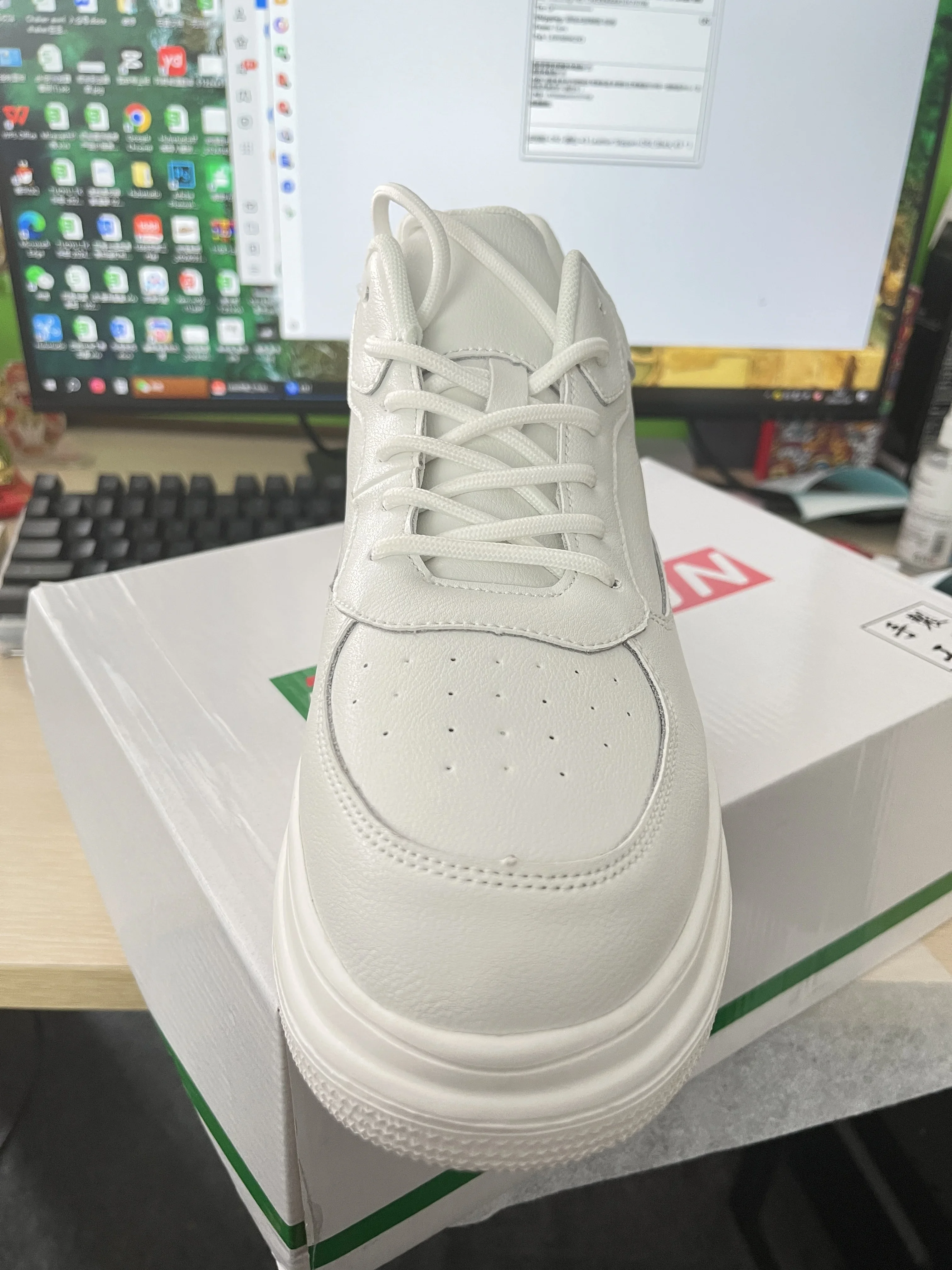 Lift Turnschuhe Mann Aufzug Schuhe Höhe Erhöhen Einlegesohle 8 cm Weiß Schwarz Größere Schuhe Männer Freizeit Mode Sport Plus größe 36-44 – Detail 7
