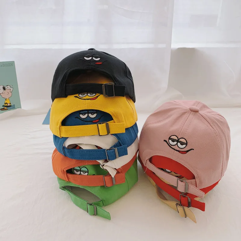 Boné de beisebol infantil, chapéu infantil para bebê adorável, algodão respirável, chapéus para meninos e meninas, chapéu bordado com letra m para