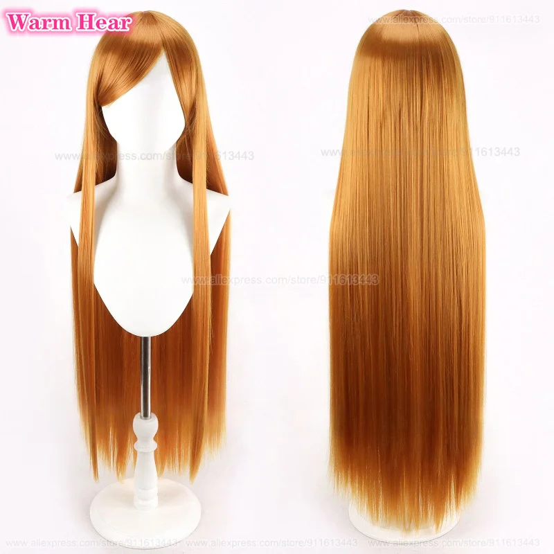 

Anime Shirley Fenette Long 100cm Orange Brown Straight Hair Cosplay Anime Wig Heat Resistant Synthetic Hair Halloween Party Wigs