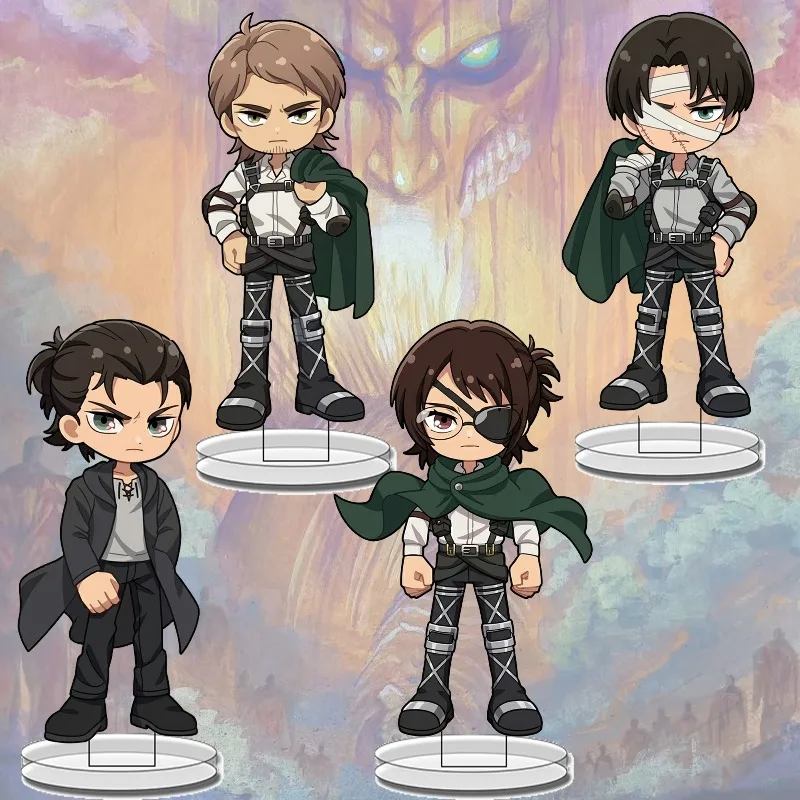 

Anime Peripherals Cute Hanji Zoe Figure Acrylic Stand Erwin Smith Figurine Standing Plate Eren Jaeger Decoration Toys Gifts