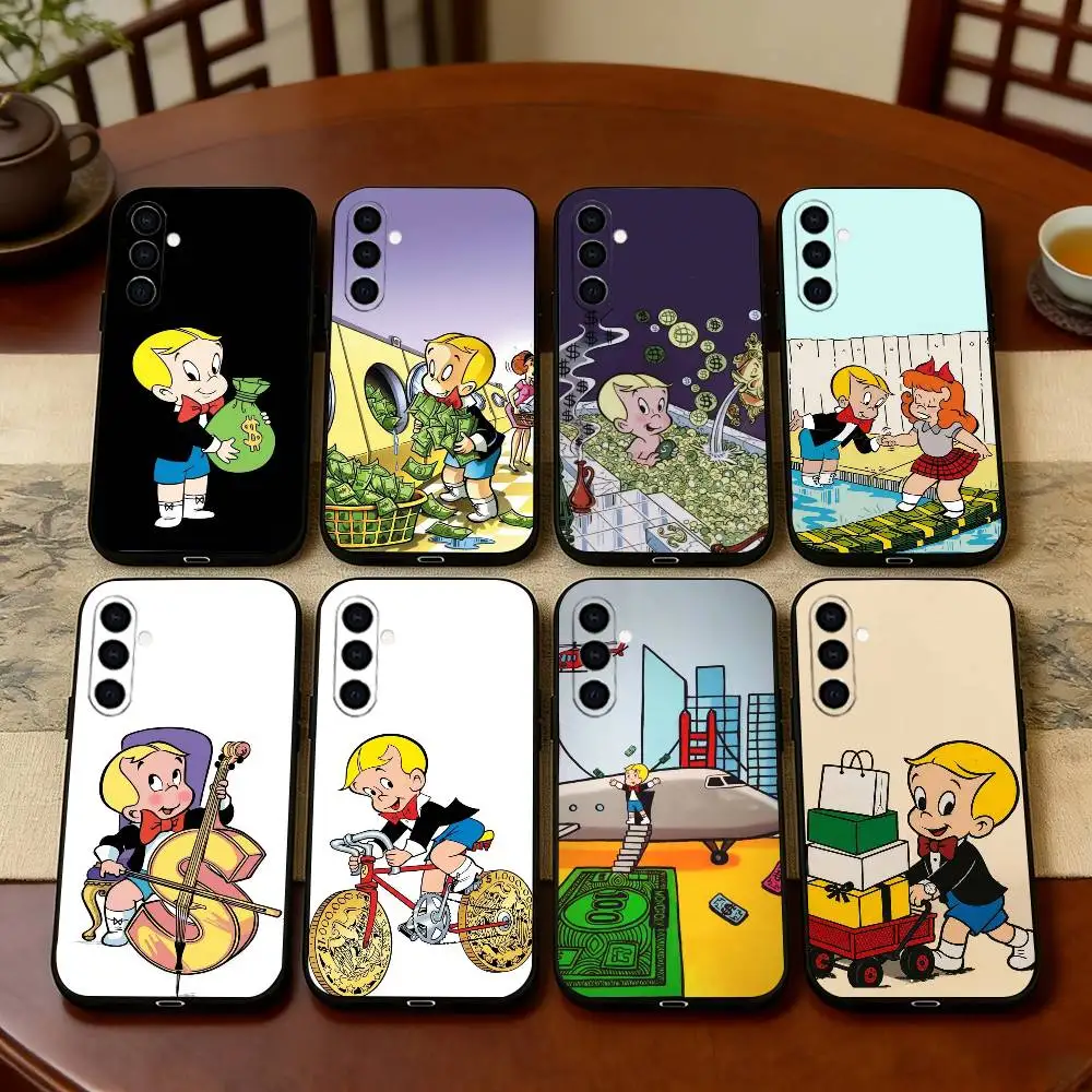 money boy Richies Richs gift Phone Case Black Silicone Soft For Samsung Galaxy A73,A72,A71,A70,A53,A52,A51