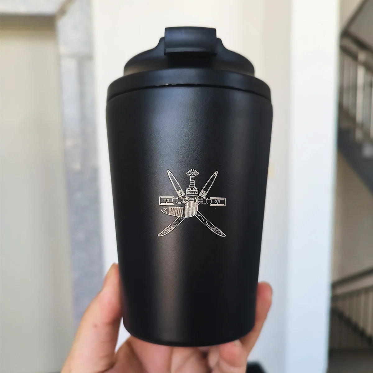 

The Sultanate of Oman Logo Stainless Steel Cup Vacuum Flasks Outdoor Hot Cold Drink Coffee Mug Wholesale Custom Gift