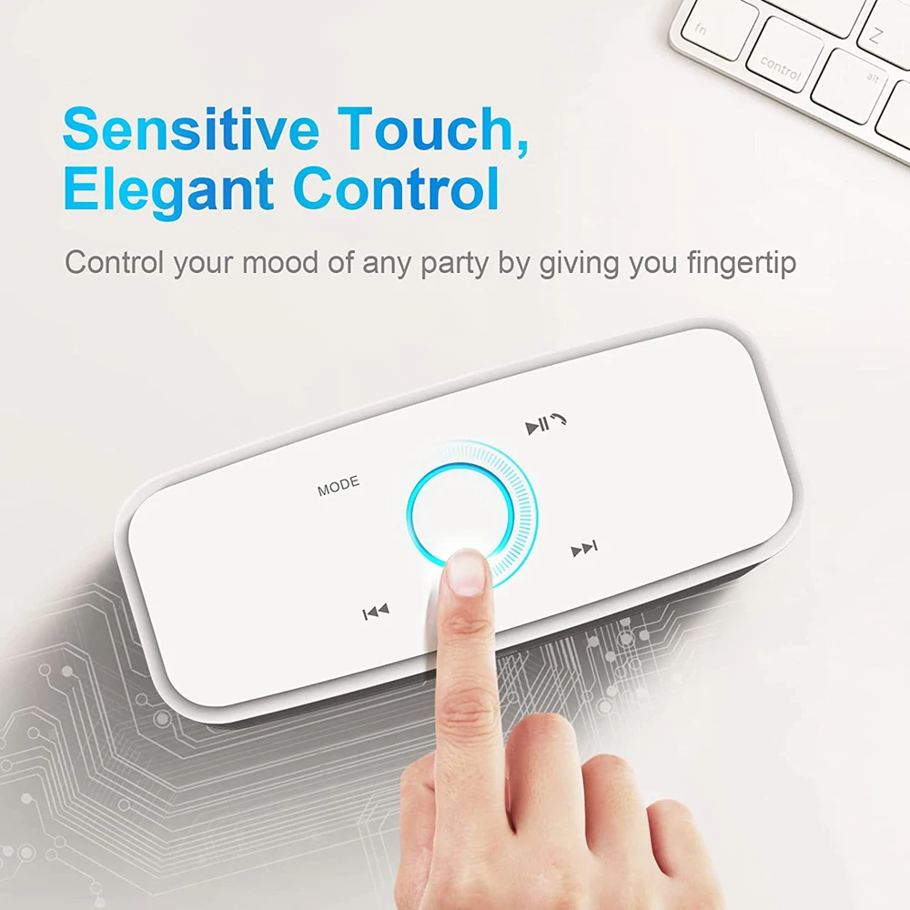 DOSS Portable Wireless Bluetooth Speaker SoundBox Touch Control Stereo Sound Box Bass Subwoofer Loudspeaker AUX for Computer