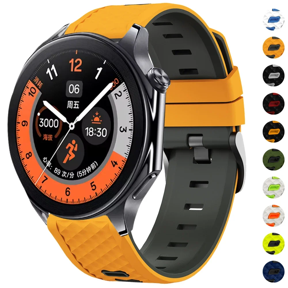 22mm Sport-Silikonarmband für OnePlus Watch 4 3 2 2R 46mm, weiches Armband für OPPO Watch X X2 4 Pro/Mi Watch 2 Pro S5 S4 S3 S1