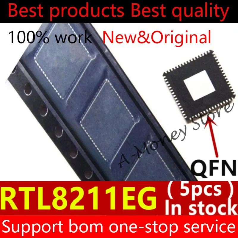 

(5pcs)RTL8211EG RTL8211 8211EG QFN-64