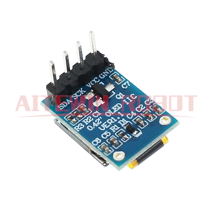 1PCS/3PCS 0.42 inch OLED module white display module IIC interface Supermini 72x40 SSD1315 drive LCD IIC interface