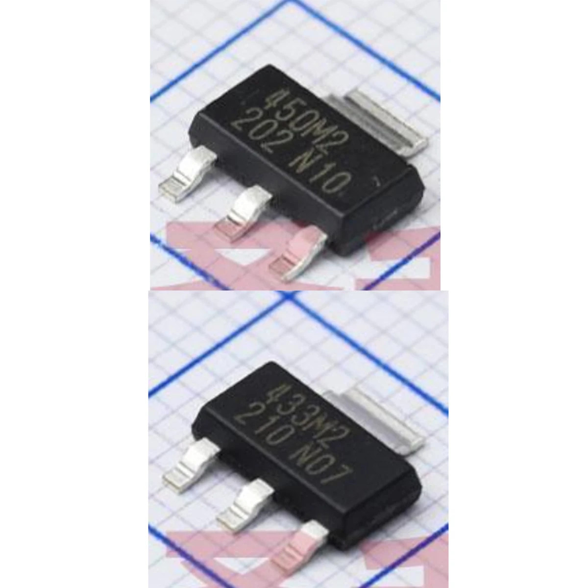 433M2 450M2 جديد الأصلي الخطي الجهد المنظم LDO ثابت 42V 200mA 3.3V 5V IC REG LIN 200MA SOT223-4F BD433 BD450 M2FP3-CE2