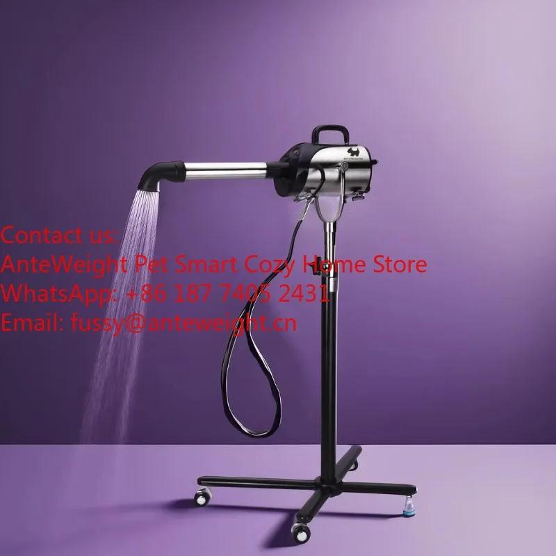 Professional Multifunction High Velocity Stainless Steel & PP Force Dryer Sustainable Feature for Dog Cat Grooming & Hair Drying