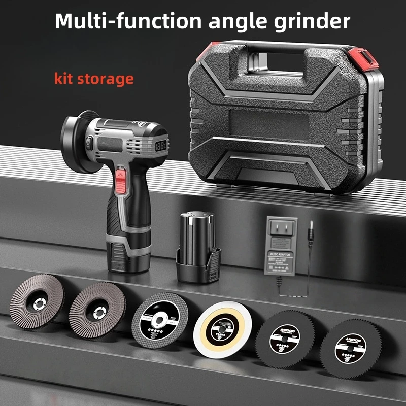 16.V Portable Mini Angle Grinder Large Capacity Polishing Grinding Cutting Machine Power Tool With Lithium Battery Grinding Disc