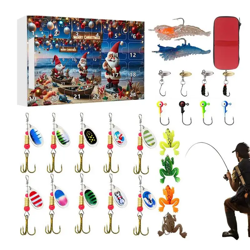 Fishing Advent Calendars 2024 24 Days Fishing Lures Set Fishing Advent Calendars Fishing Lure Set For Teen Boys