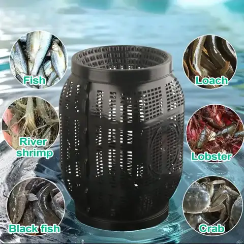 Shrimp Crawfish Trap Outdoor Shrimp Trap Crab Cage Large-Mouth Fish Cage for Freshwater Saltwater Lake Catching Shrimp