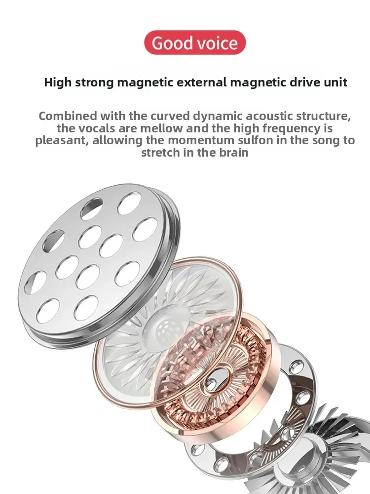 Inlaid diamond professional HiFi sound quality live broadcast monitoring sound card in-ear wired live streaming host