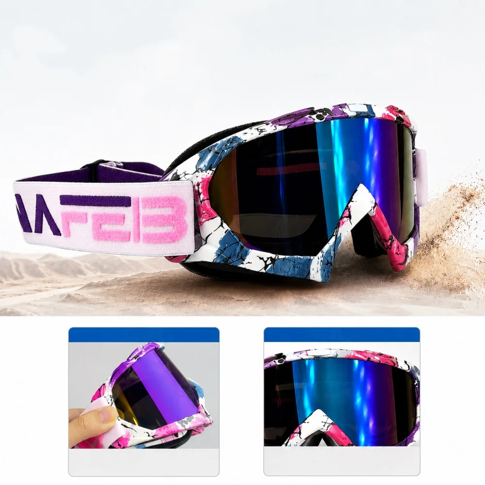 Helmet‑Compatible Motocross Goggles Dust‑Proof Eyewear, Anti‑Scratch Dirt Bike Enduro Motorcycle Glasses Outdoor