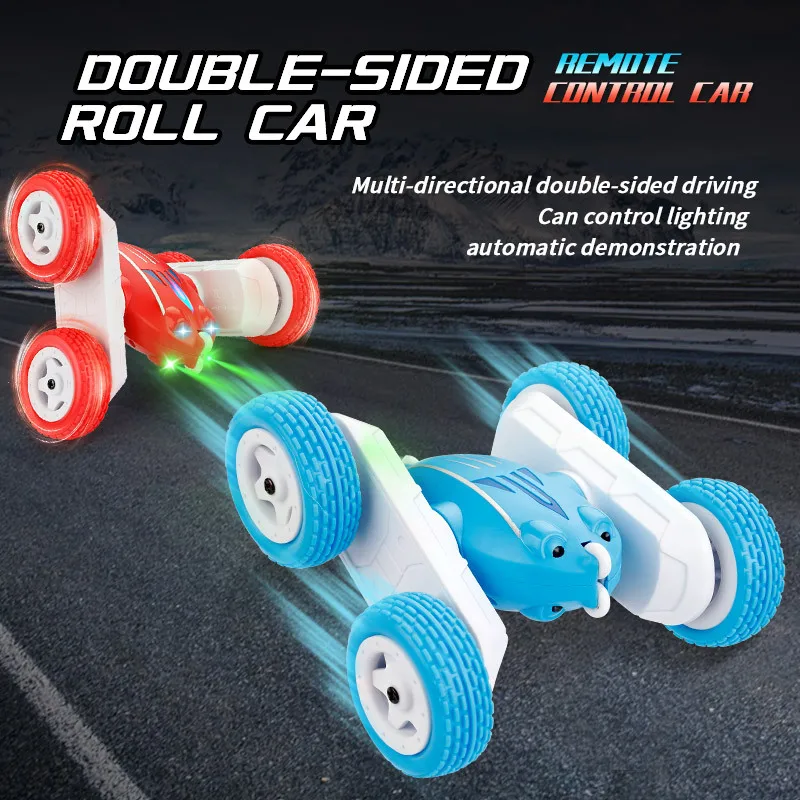 Mini Double-sided Stunt Car Light Rollover Swing Arm Car Off-road High-speed Car 2.4G Children's Toy Remote Control Car