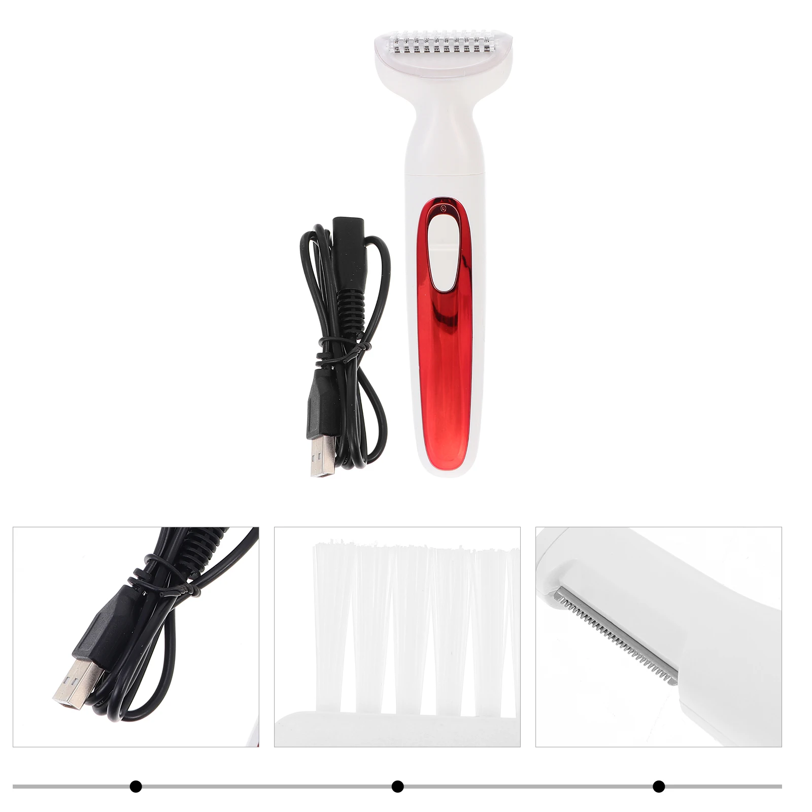 

Double Head Electric Depilator Hair Removal Device Body Shaving Tool for Women Men Lightweight Portable Legs Armpits Face
