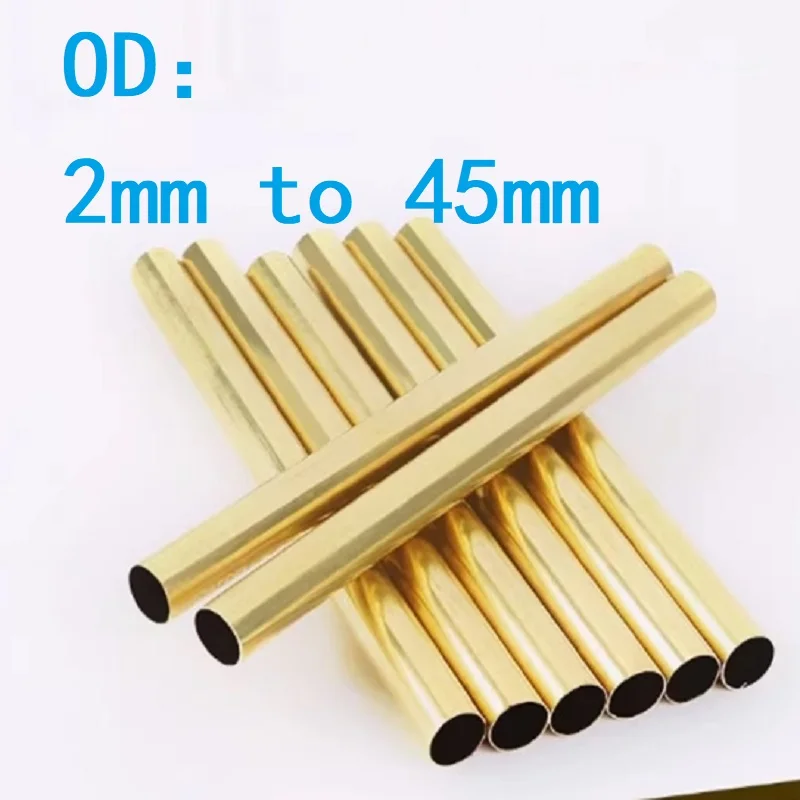 1pc Brass Pipes Modelmaking Rod Cutting Tool Length 100 300 500mm OD 2-45mm Brass Tubes